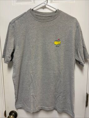 Masters Grey Short-Sleeve Tee with Yellow Emblem